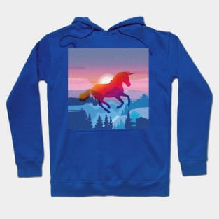 Unicorn in riding into the sunset Hoodie